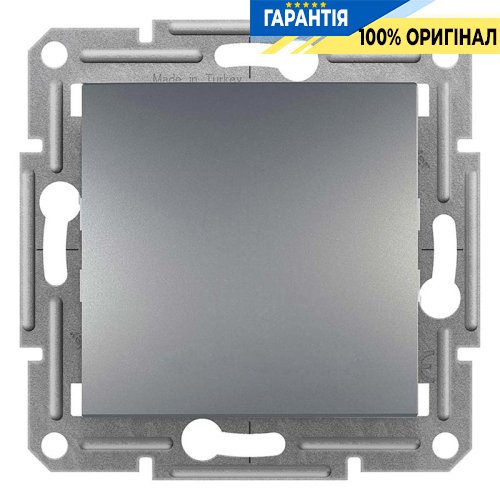 Переключатель проходной самозажимной 1-кл «Asfora», (цвет сталь) Schneider Electric EPH0400162
