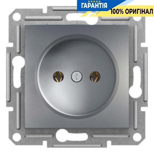 Розетка без заземления «Asfora», (цвет сталь) Schneider Electric EPH3000162