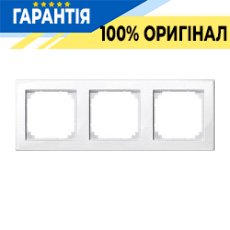 Рамка 3-я Merten M Smart MTN478319 колір виробу - полярно білий