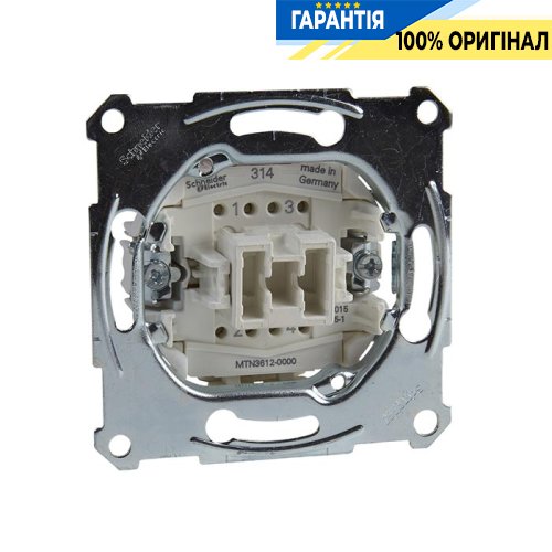Механізм 2-полюсного 1-клавішного вимикача Merten MTN3612-0000