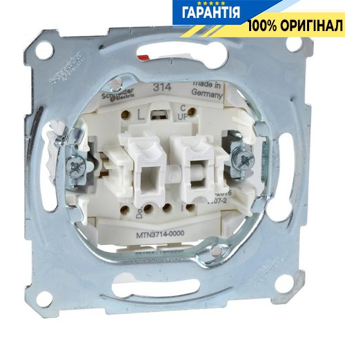 Механизм выключателя рольставней 1-полюсный с доп.контактом Merten MTN3714-0000