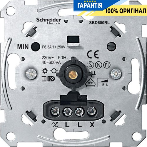 Механизм диммера (светорегулятора) нажимной 40-600 Вт/ВА Merten MTN5133-0000
