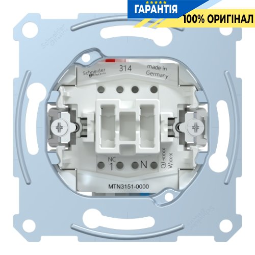 Механизм кнопочного 2-кл. выключателя (1НО+1НЗ) Merten MTN3151-0000