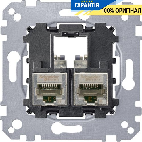Механизм компьютерной розетки 2xRJ45 кат. 5е, FTP Merten MTN4575-0012