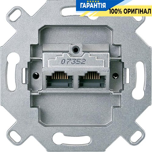 Механизм компьютерной розетки 2xRJ45 кат. 6е UAE Merten MTN465706