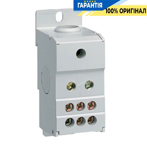 Распределительный блок 1-полюсный, 160А, din-рейка, Hager KJ02C