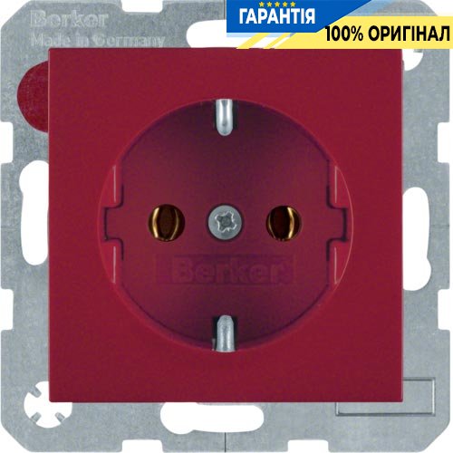Розетка с з/к, красная, 16А/250В S.1 Berker 47438912