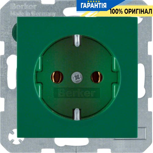 Розетка с з/к, зеленая, 16А/250В S.1 Berker 47438913
