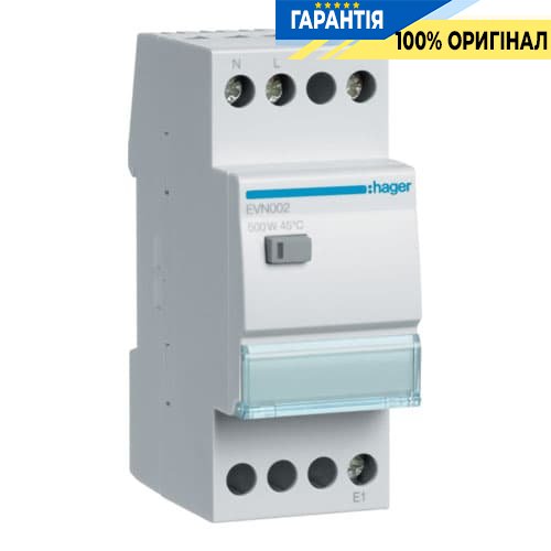 Універсальний Світлорегулятор з дистанційним управлінням 500 Ватт, din-рейка 2-модуля, EVN002 Hager
