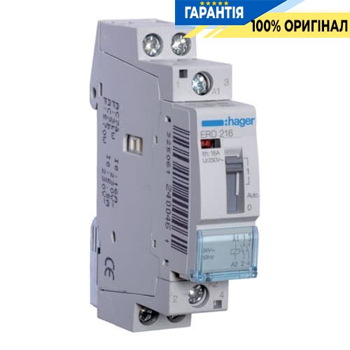 Установочное реле Hager ERD216 16А , 24V~, контакты: 2Н.О
