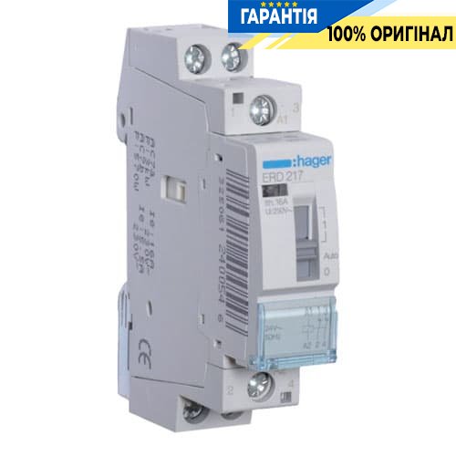 Установче реле Hager ERD217 16А, 24V ~, контакти: 2Н.З