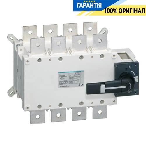 Переключатель трёхпозиционный Hager HI458 I-0-II, 630А, 4-п