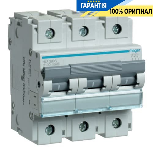Автоматичний вимикач Hager 10kA HLF390S C 100A