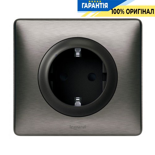 Розумна розетка з з/к 16А/230В з шторками Legrand Celiane with Netatmo 064838, титан