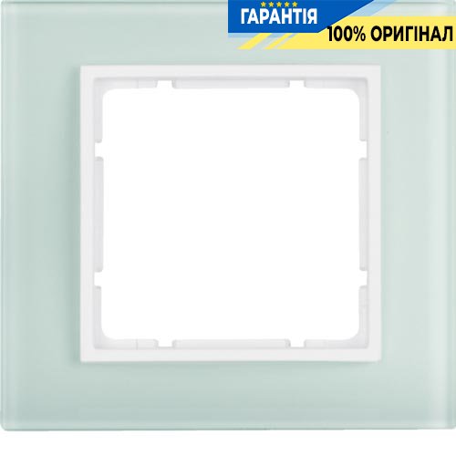 Рамка скляна 1-а колекція B.7 GLAS, колір «полярно білий, матовий», Berker 10116909