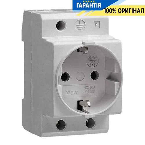 Розетка модульная Hager SN016 din-рейка