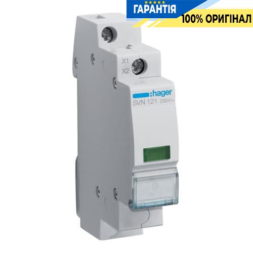 Светодиодный индикатор фаз Hager SVN121 "зеленый" 230В АС