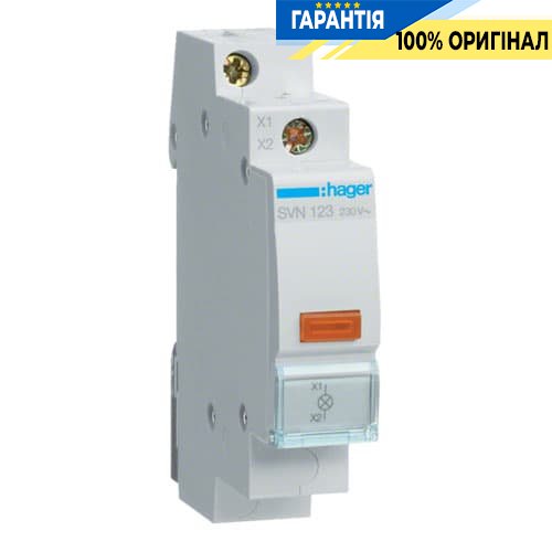 Светодиодный индикатор фаз Hager SVN123 "желтый" 230В АС