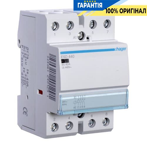 Контактор Hager ESD440 40A, 4НО, 24V