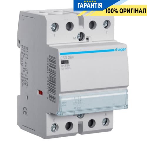 Контактор Hager ESD264 63A, 2НЗ, 24V