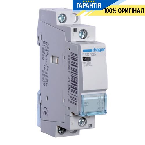Контактор Hager ESD125 25A, 1НО, 24V