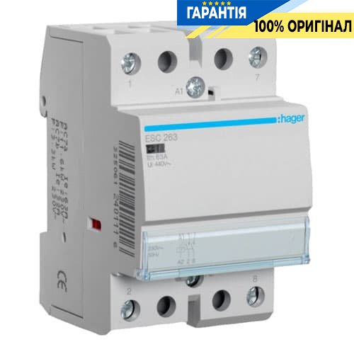 Контактор - силове реле Hager ESC263 230V / 63A 2Н.О