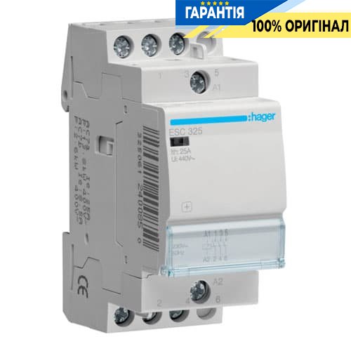 Контактор - силове реле Hager ESC325 230V / 25A 3Н.О