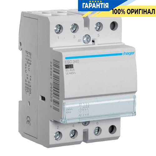 Контактор - силове реле Hager ESC340 230V / 40A 3Н.О