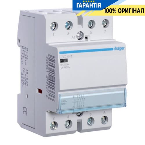 Контактор - силове реле Hager ESC441 230V / 40A 4Н.З