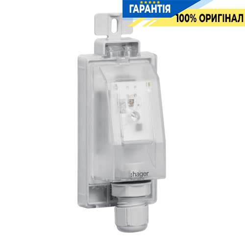 Сутінковий датчик Hager EEN003 зовнішній IP54, клеми 0,75-4мм2, -30 до +60 град. З, 25х25х20мм
