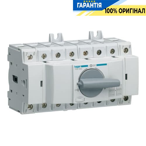 Переключатель трёхпозиционный модульный HIM406 Hager I-0-II до 35мм2, 4п 63А