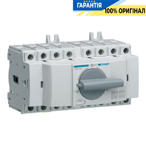 Переключатель трёхпозиционный модульный HIM404 Hager I-0-II до 16мм2, 4п 40А