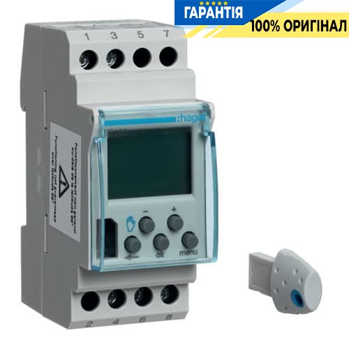 Таймер с астрономической программой, 1-канальный, Hager EE180