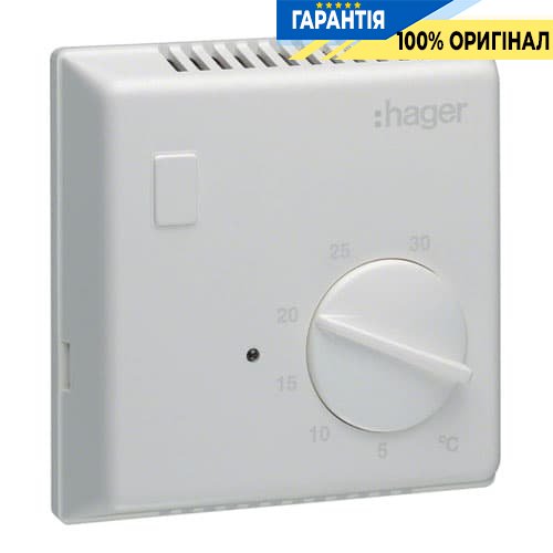 Цифровий біметалічний термостат Hager EK053 230В/10А, контакт - НВ