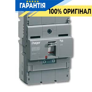 Автоматичний вимикач x250 3-полюси 40kA 250A Трег./Мрег. Hager HNB250H
