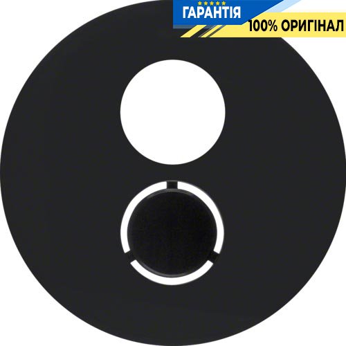 Накладка для розеток для гучномовців, чорна (глянсова), R.х, Berker 11962045
