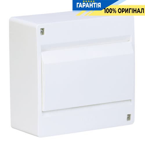Зовнішній щит Hager Cosmos VD108PD 8 мод. з білими дверцятами