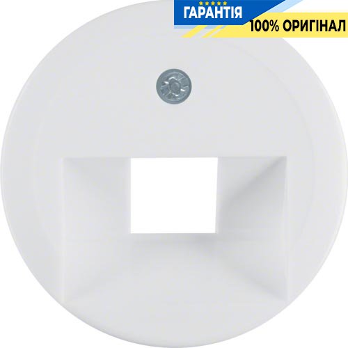 Центр.панель для розетки UAE, пол. белая, «1930» «GLASSERIE» «PALAZZO» Berker 1407