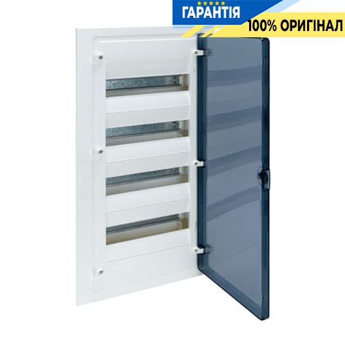 Щит розподільчий Hager Golf VF412TD на 48 модуля (4 ряди по 12 мод.), прозорі дверцята