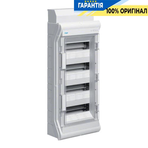 Щит розподільчий Hager Vector VE412DN, IP65 на 48 мод., Прозорі дверцята