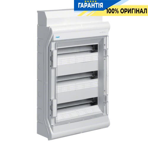 Щит розподільчий Hager Vector VE318DN, IP65 на 54 модуля, прозорі дверцята