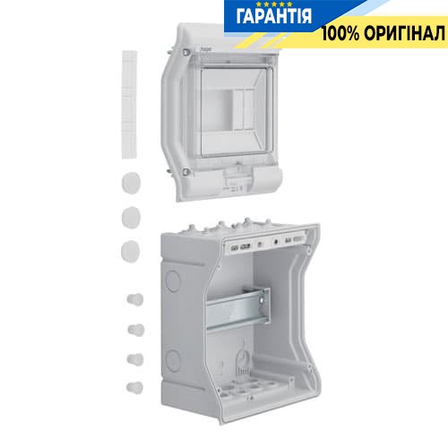 Щит розподільчий Hager Vector VE106D, IP65 на 6 модулів, прозорі дверцята