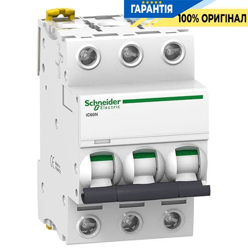 Автоматичний вимикач iC60N 3P 25A тип C Schneider Electric A9F79325