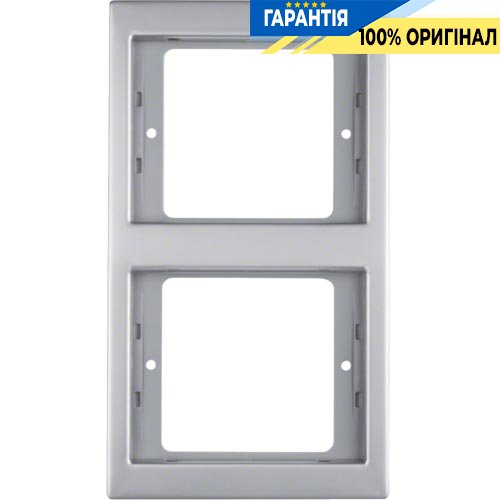 Рамка 2-а, нержавіюча сталь, вертикальна, K.5, Berker 13237004