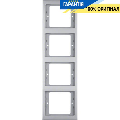 Рамка 4-а, нержавеющая сталь, вертикальная, K.5, Berker 13437004