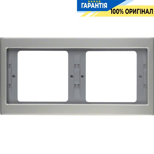 Рамка 2-а, нержавіюча сталь, горизонтальна, Berker K.5 13637004