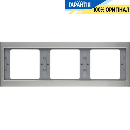 Рамка 3-а, нержавеющая сталь, горизонтальная, K.5, Berker 13737004
