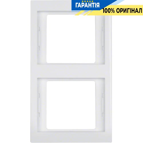 Рамка 2-а, полярно-белая, вертикальная, K.1, Berker 13237009
