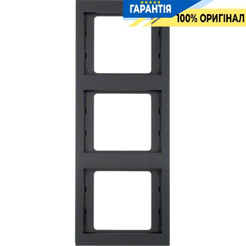 Рамка 3-а, антрацит, вертикальная, K.1, Berker 13337006