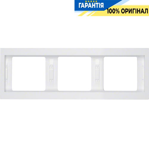 Рамка 3-а, полярно-белая, горизонтальная, K.1, Berker 13737009